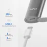Laifen T1 Pro Elektrorasierer mit Linearmotor aus Aluminium – USB-C Rasierer & Barttrimmer Set, IPX7, 12.000 CPM; Alu grau