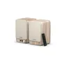Pure Classic Active Stereo-Soundsystem DAB+/FM, Bluetooth, USB-C; HDMI, optical-In, Fernbedienung beige/Eiche