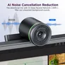 Lenovo QHD Webcam 2K (2560x1440) | KI Auto-Framing | HDR | Autofokus | Teams-zertifiziert | USB-C | Privacy Shutter