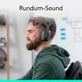 Logitech Zone Vibe 100 Stereo Headset, Grafit - Bluetooth, USB-C, Windows, macOS oder ChromeOS sowie iOS und Android