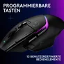 Logitech G502 X PLUS LIGHTSPEED Gaming Maus kabellos | HERO 44K Sensor, RGB, LIGHTFORCE Hybrid Switches, 13 programmierbare Tasten, Schwarz