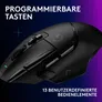 Logitech G G502 X LIGHTSPEED Wireless Gaming Maus Schwarz – HERO 44K Sensor, LIGHTFORCE Switches, 13 Tasten, USB-C, 140 Std. Akkulaufzeit