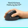 Logitech Lift Vertical vertikale Maus Graphite kabellos (Logi Bolt) für Rechtshänder