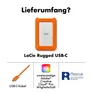 LaCie Rugged  5 TB externe Festplatte (HDD) USB-C Orange